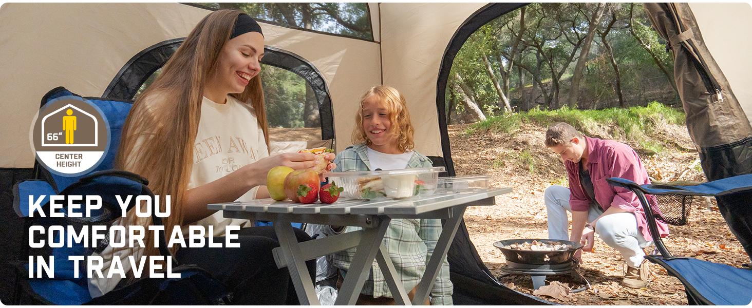 Fanttikoutdoor Zeta C6 Person Instant Cabin Tent/Alpha C4 Ultra 4 Person Pop Up Instant Cabin Tent Setup in 60 Seconds with Rainfly & Windproof Portable with Carry Bag for Family Camping & Hiking,SummerWins, Father's Day Gifts, Tents For Camping summerwin