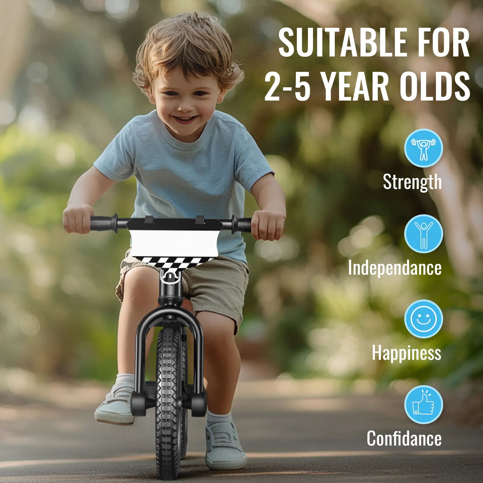  Toddler Balance Bike for Boys and Girls Ages 2-5, No-Pedal Kids Bicycle Toy, Tool-Free Adjustment, Customizable Plate with Stickers, Birthday Gift Idear，Mini Bicycle，Boys & Girls Bike #backtoschool #glowup