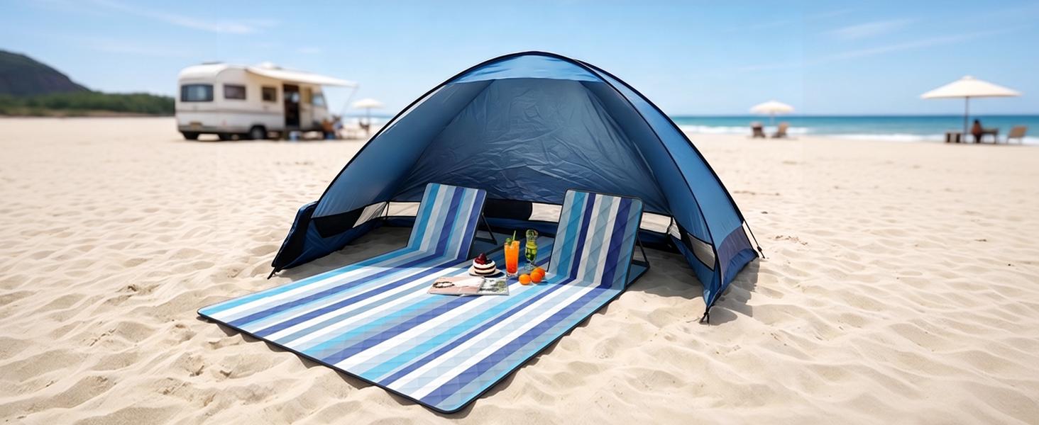 Jactum 2-in-1 Foldable Backrest Lazy Chair & Waterproof Picnic Blanket, 80 in Large Size, Easy Carry, Fits 1-3 Ppl for Camping Outdoor Use, Unisex