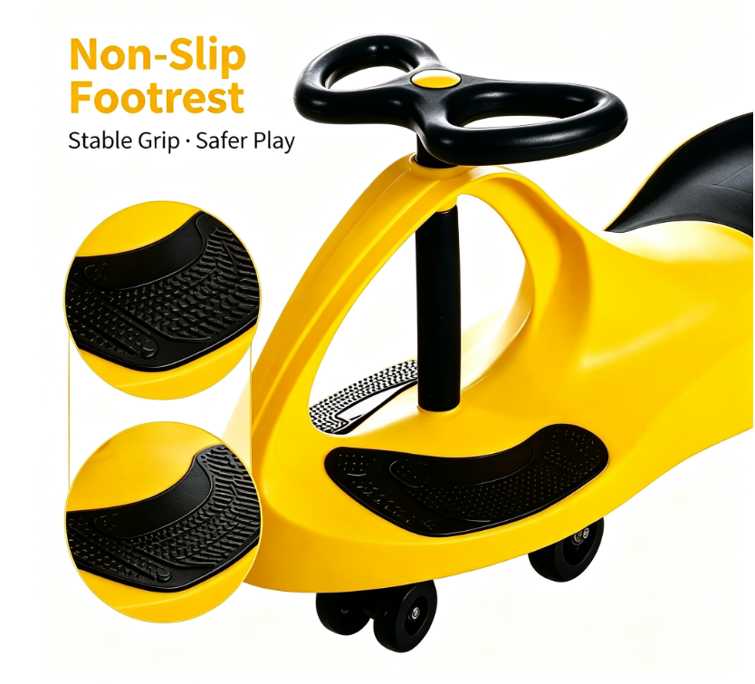 Wiggle Car for Kids, Swing Car Ride On Toy, 360° Spin Toddler Car, Push & Go Foot-to-Floor Ride-On Toy, Indoor & Outdoor Kids Toy, Birthday Gift