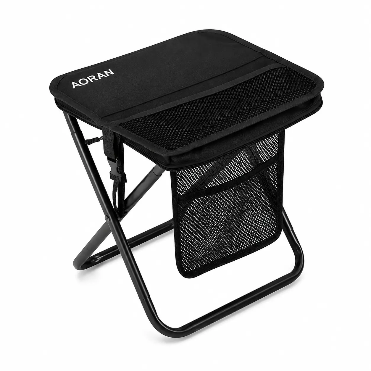 Ultra‑Light Folding Camping Chair with Shoulder Strap, 1.5 lbs Portable Outdoor Chair, 400 lbs Weight Capacity, Two Side Pockets with Hook‑and‑Loop Storage for Camping, Hiking, Fishing & BBQ