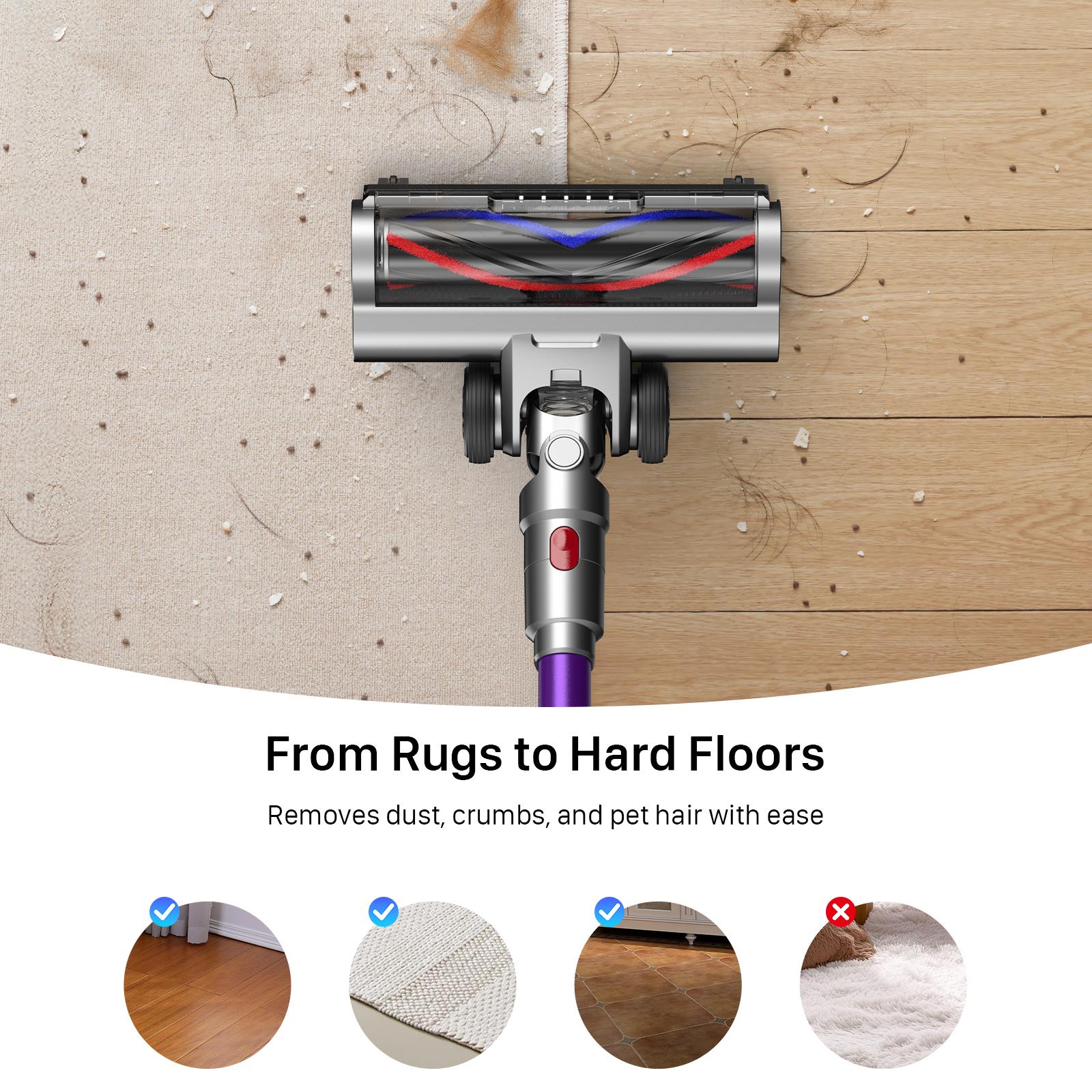 CUZMOK Cordless Vacuum Cleaner,45-Min Runtime 180W Powerful Suction,Self-Standing Stick Vacuum Cleaners with HEPA Filter for Home,Lightweight,Powerful Suction,Anti-Tangle Brush, LED Light,Detachable, for Carpet/Floor/Pet Hair/Car#Summervibes