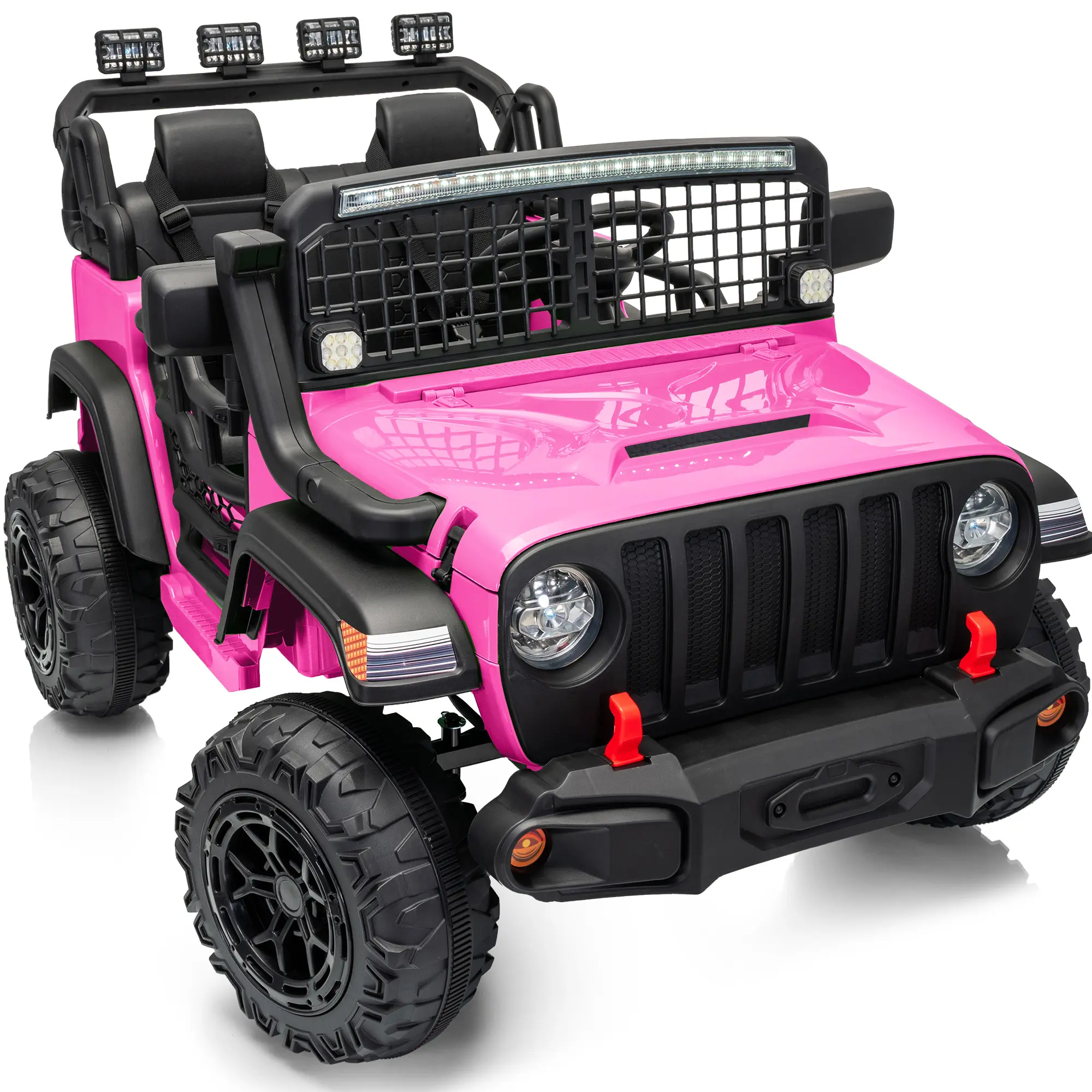 Outfunny 24V Kids Ride on Truck, 4WD/2WD 2 Seater Electric Ride on Toys Car for Big Kids w/ Remote, 4x200W Motor