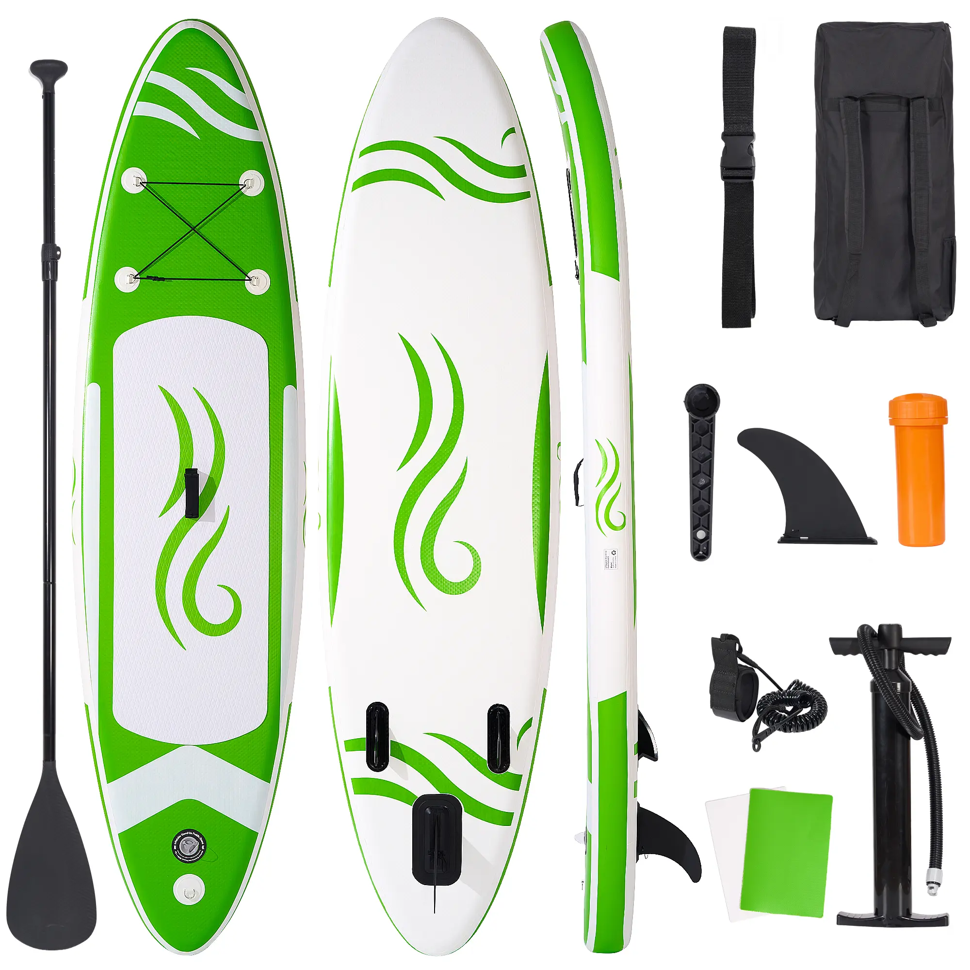 Inflatable Paddle Board Paddleboard Inflatable Stand Up Paddle Board SUP Board with Premium Full Accessories 120"x30"x6" for Youth & Adults Have Fun in Oceans, River and Lakes