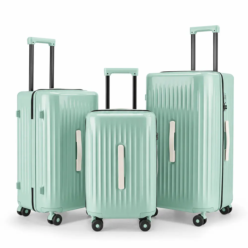 Modern Luggage Set - 3-Piece Hardside Shell Wheeled Travel Gear, 20/24/28-Inch Multi-Purpose Checked Bags with TSA Lock, 360° Smooth Rollers, Phone Stand, Side Hook