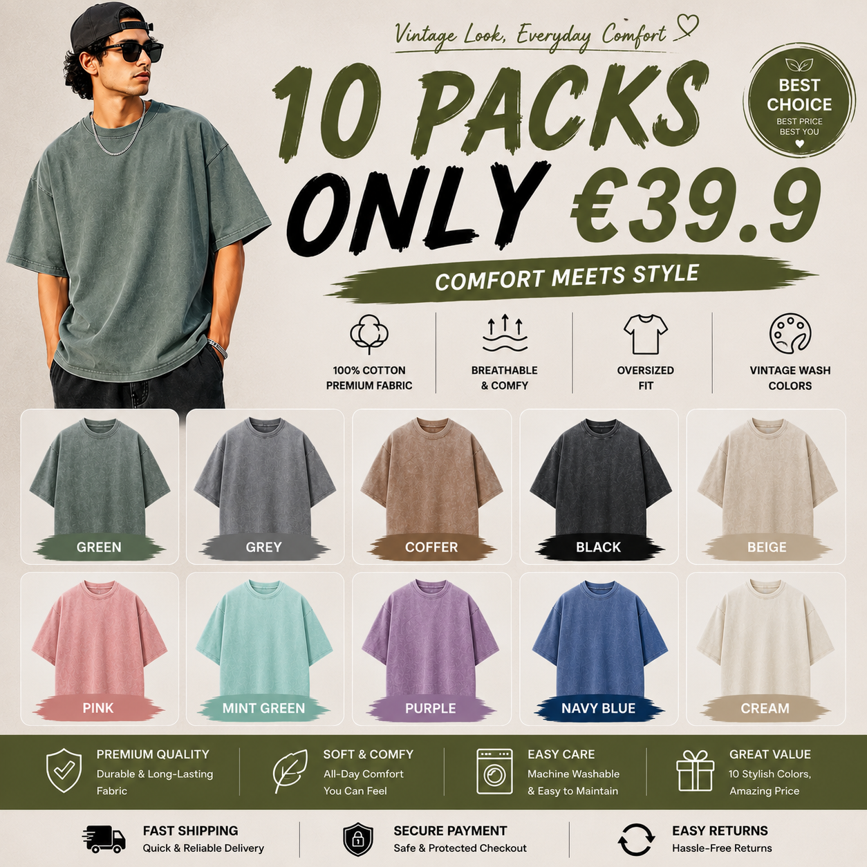  Oversized Tshirts Unisex Gym Vintage Heavyweight T Shirts Cottonn Workingout Acld Wakesh Bggy Teens