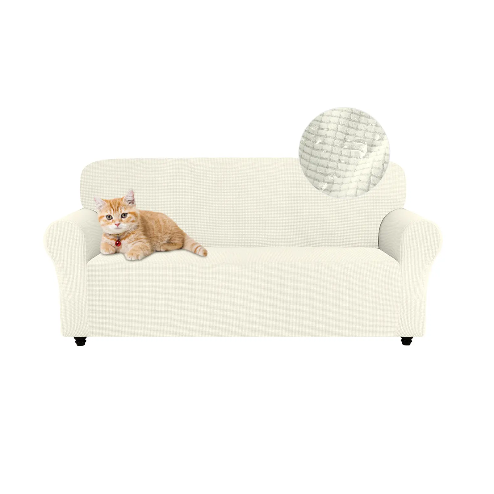 100% Waterproof Sofa Cover - Elastic Stretch Anti-Slip Jacquard Slipcover for 1/2/3 Seats, Pet-Friendly Washable Soft Furniture Protector for Living Room Home Decor (1 Count), Sofa Covers,back to school,dorm essentials,home essentials