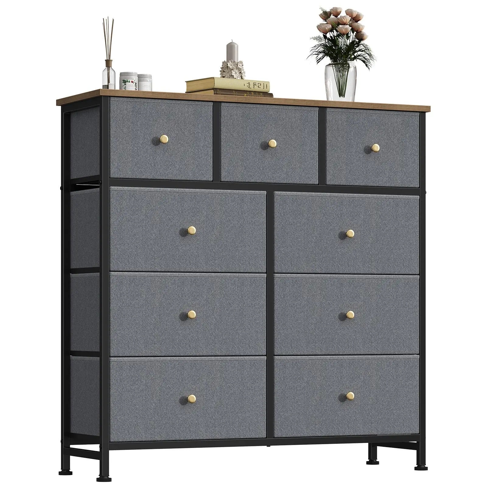 9 Drawers Dresser - Sturdy Fabric Storage Tower