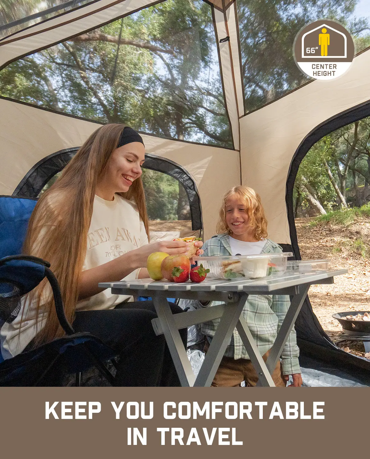 Fanttikoutdoor Zeta C6 Person Instant Cabin Tent/Alpha C4 Ultra 4 Person Pop Up Instant Cabin Tent Setup in 60 Seconds with Rainfly & Windproof Portable with Carry Bag for Family Camping & Hiking,SummerWins, Father's Day Gifts, Tents For Camping summerwin