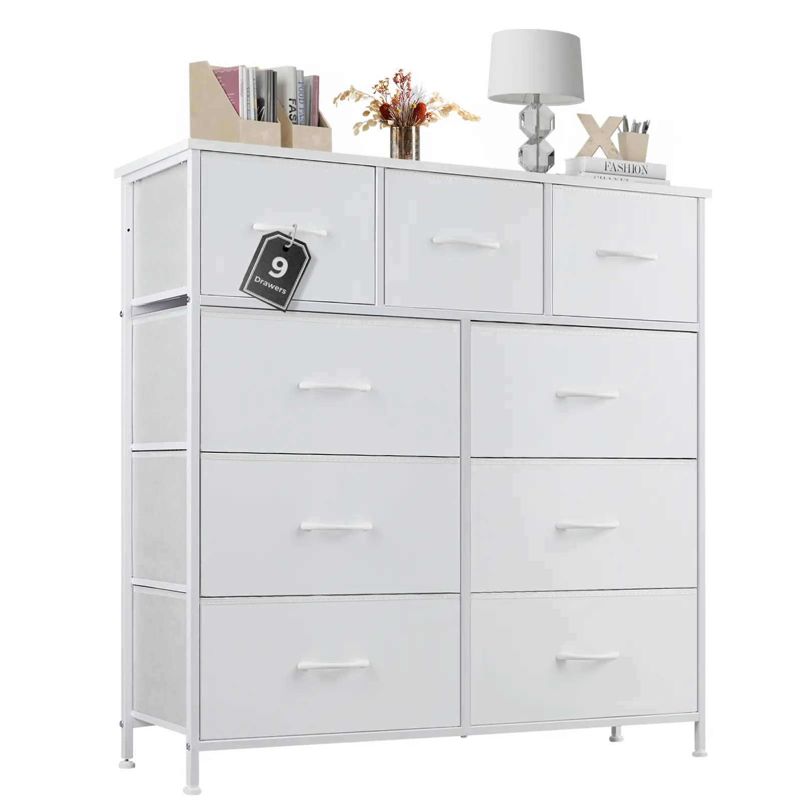 9 Drawers Dresser - Sturdy Fabric Storage Tower