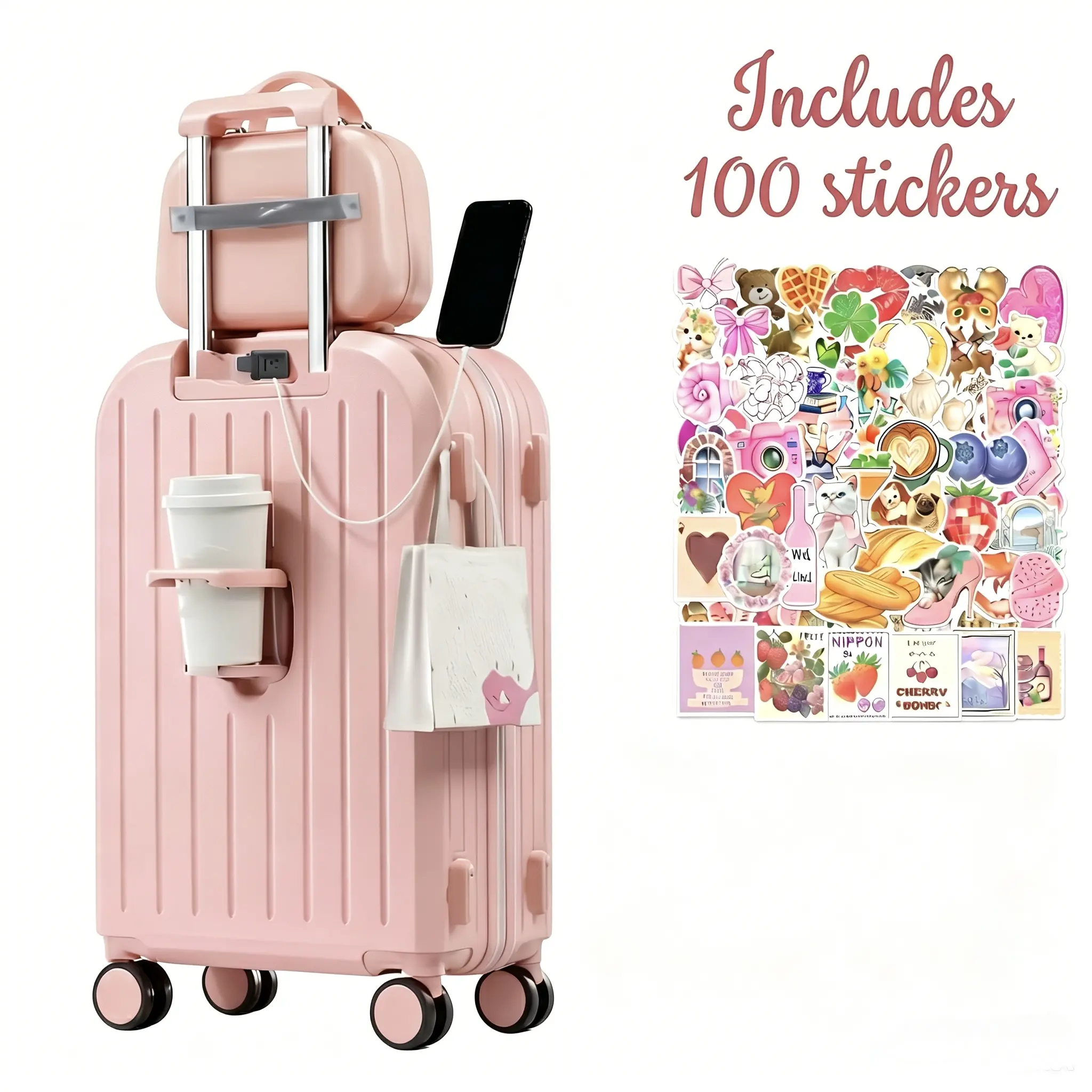 Small size 2 Piece ABS+PC Hardshell Luggage Set in Classic Design,Can be taken on boardA,Elegant and Durable Suitcases,Lightweight Luggage with one handbag set, Cabin Size Blue, Luggagesets Back to school be is suitcase