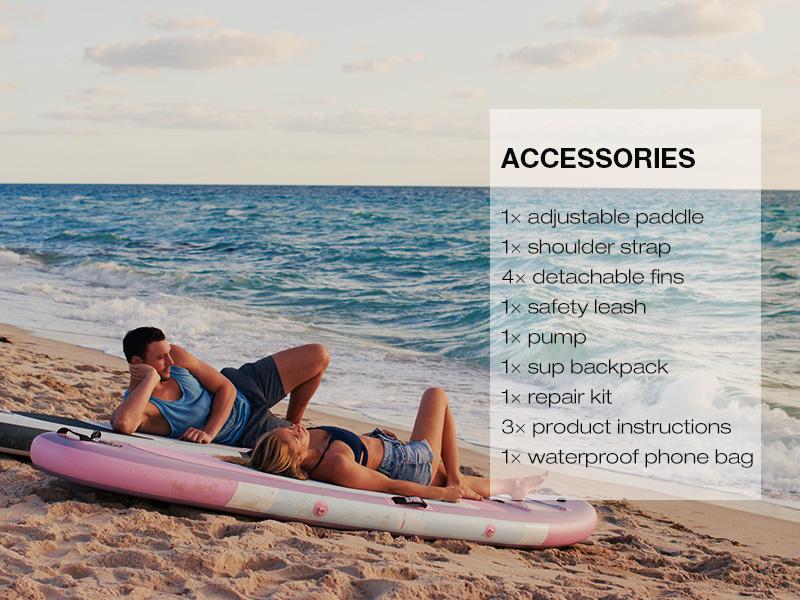 Niphean Outdoor 10' Inflatable Stand Up  Stability Paddleboard for Gliding Yoga with 33" Balance Wing & Complete Accessories Set for Adults & Youth, 3-Year Warranty