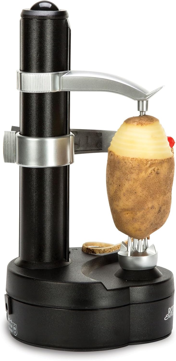 Starfrit Rotato Express Electric Peeler - 2 Spare Blades - Safe & Easy to Use - Effortlessly Peels Vegetables and Fruit,