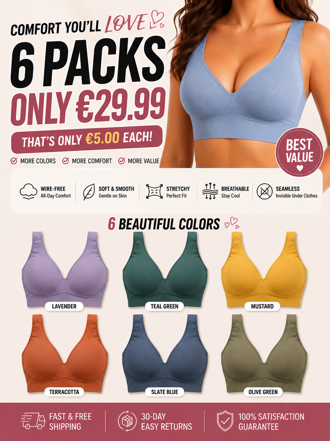 Women Jelly Bras Wirefree Full Coverage No Underwire Everyday Bras Comfortable
