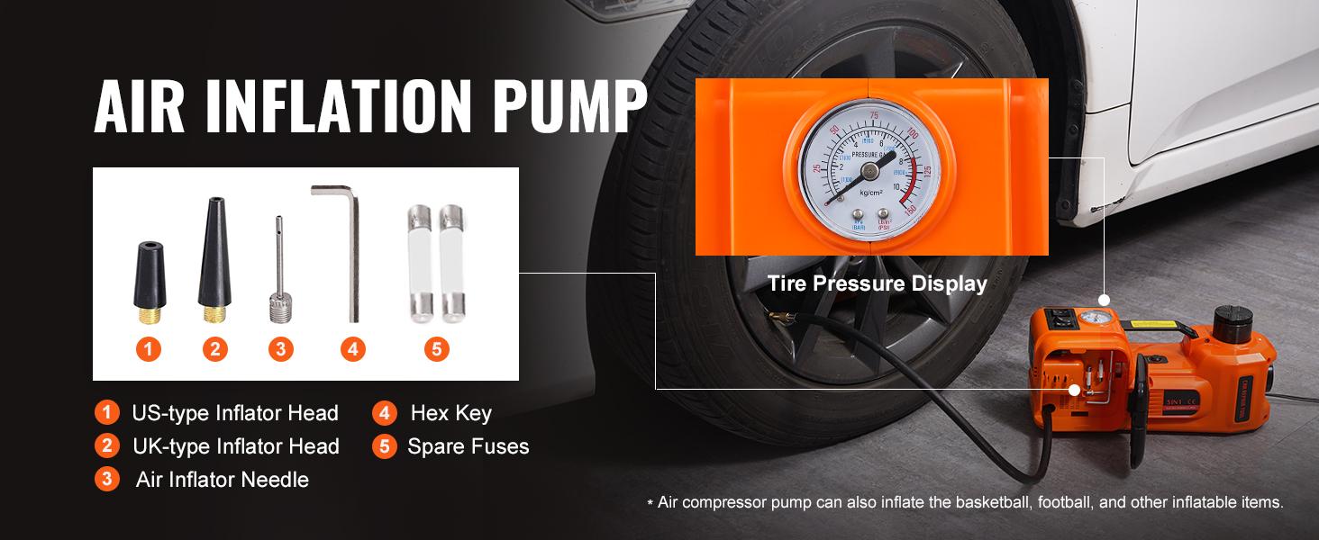 【toolupgrade】VEVOR Electric Car Jack Set Max 5 Ton/11023 LBS Hydraulic Jack/Scissor Jack with Electric Impact WrenchBuilt-in Inflatable Pump and LED LightPortable Car Lift for SUV MPV Sedan Truck Change Tires Garage Repair 【toolupgrade】VEVOR Electric Car Jack Set Max 5 Ton/11023 LBS Hydraulic Jack/Scissor Jack with Electric Impact WrenchBuilt-in Inflatable Pump and LED LightPortable Car Lift for SUV MPV Sedan Truck Change Tires Garage Repair