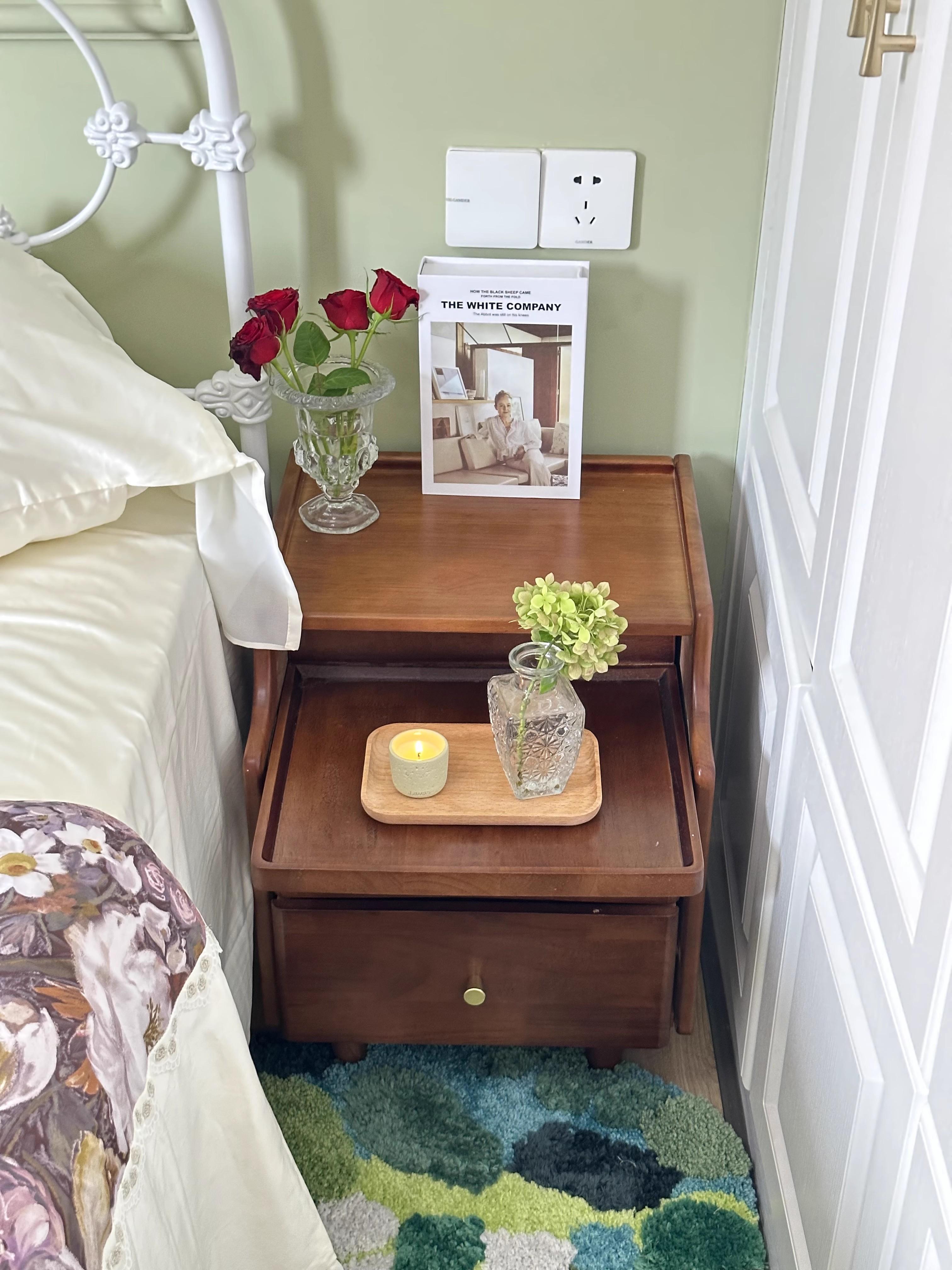 Solid Wood Modern Nightstand - No MDF, Storage Organizer, Space-Saving Furniture for Small Spaces, Bedroom Bedside Table with Drawers Nightstand For Bedroom Bedroom Nightstands