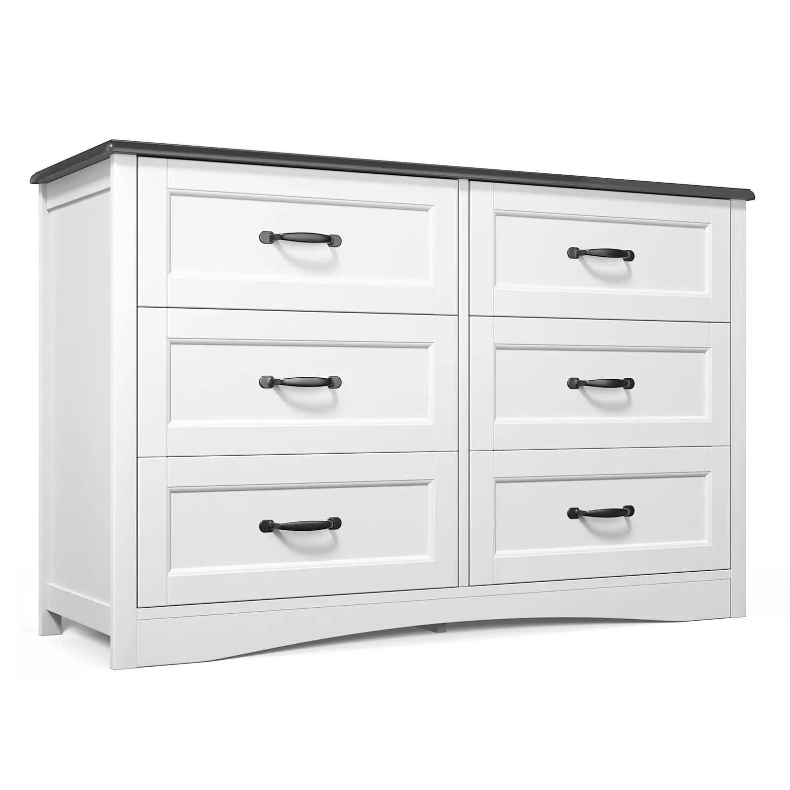 Gizoon 6 Drawer Dresser,Dresser for Bedroom with Mental Handle, White Dresser for Cloakroom, Hallway, Entryway Cupboard Apartment Furniture Organize Organizing,dorm essentials,home decor