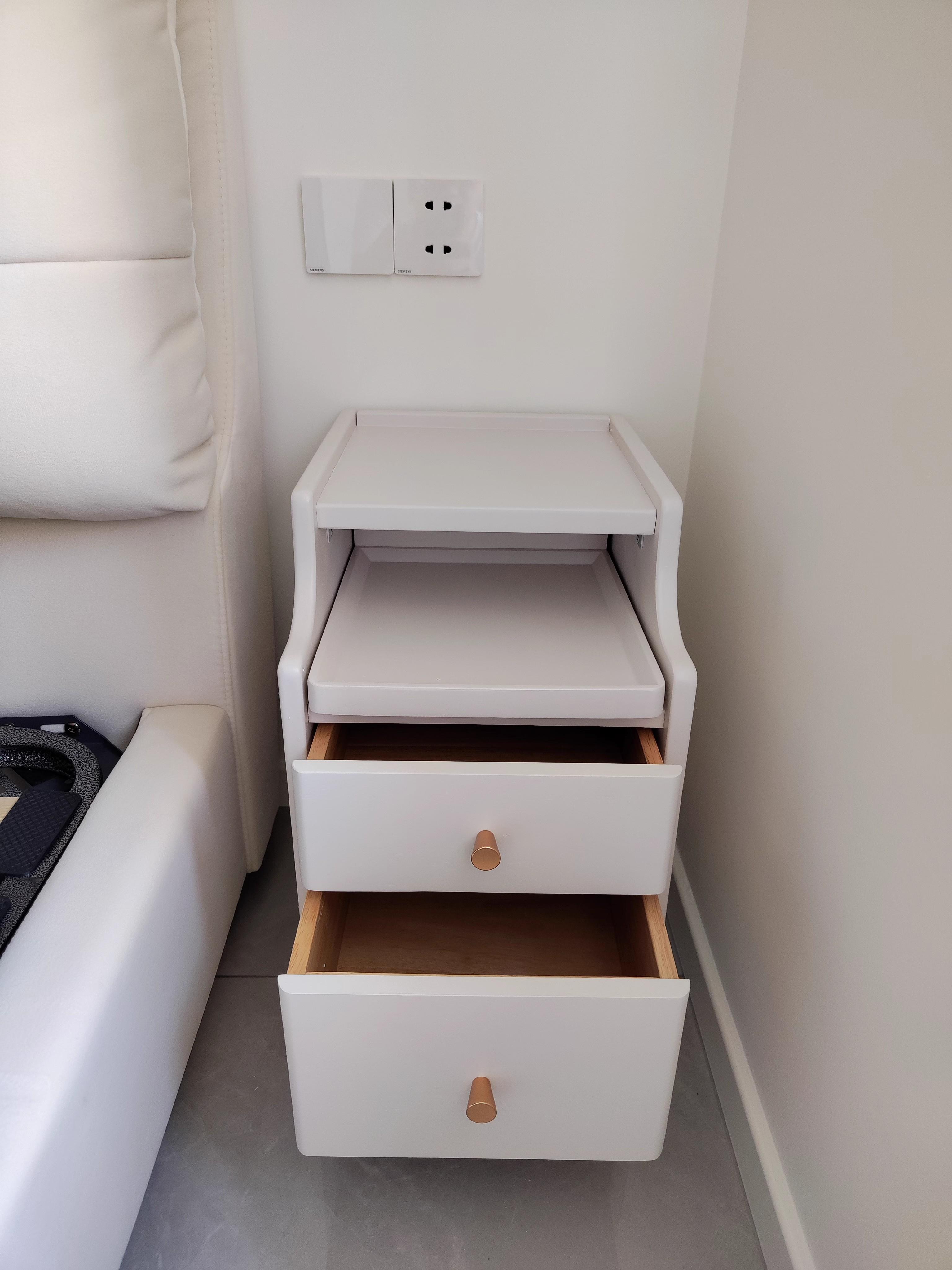 Solid Wood Modern Nightstand - No MDF, Storage Organizer, Space-Saving Furniture for Small Spaces, Bedroom Bedside Table with Drawers Nightstand For Bedroom Bedroom Nightstands
