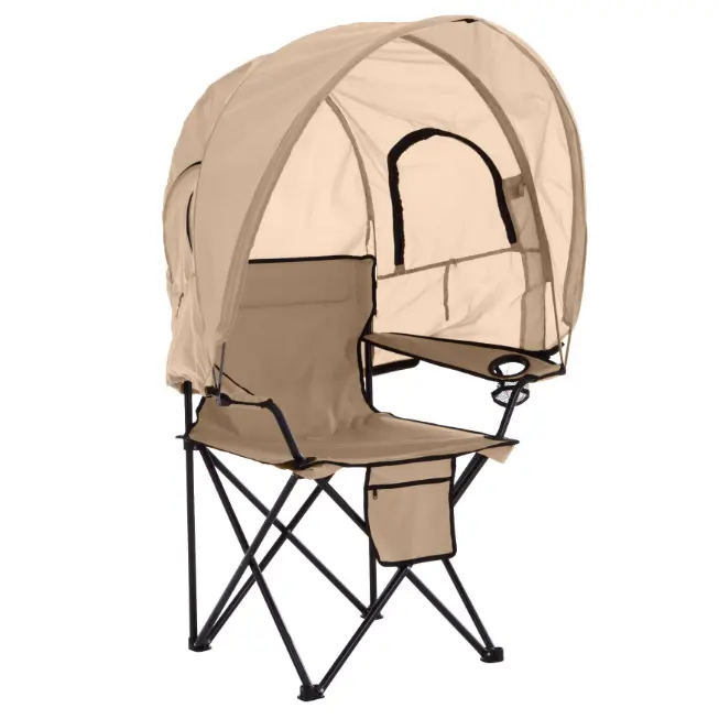 Oversized Folding Canopy Camping Chair, Portable Outdoor Seat for Camping & Picnic