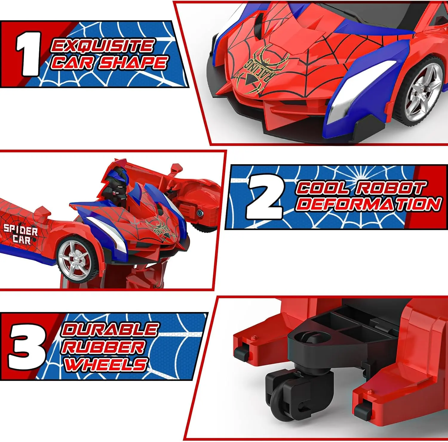 Back To School Haul-Summer Viral RC Car! Tibibee Transform Robot Truck, 2.4GHz Remote Control, 1:18 Scale, 360° Rotation, Rechargeable Batteries, High-Quality ABS, Outdoor Fun Toy for Kids 3-15, Holiday Gift Idea