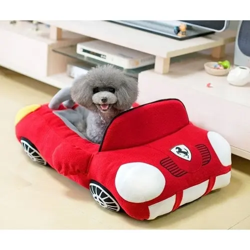 Comfortable Sports Car Shaped Pet Bed, Cute Stylish Bed for Dogs & Cats