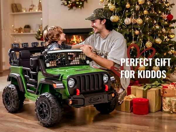 Outfunny 24V/12V Kids Ride on Truck, 4WD/2WD 2 Seater Electric Ride on Toys Car for Big Kids w/ Remote, 4x200W Motor