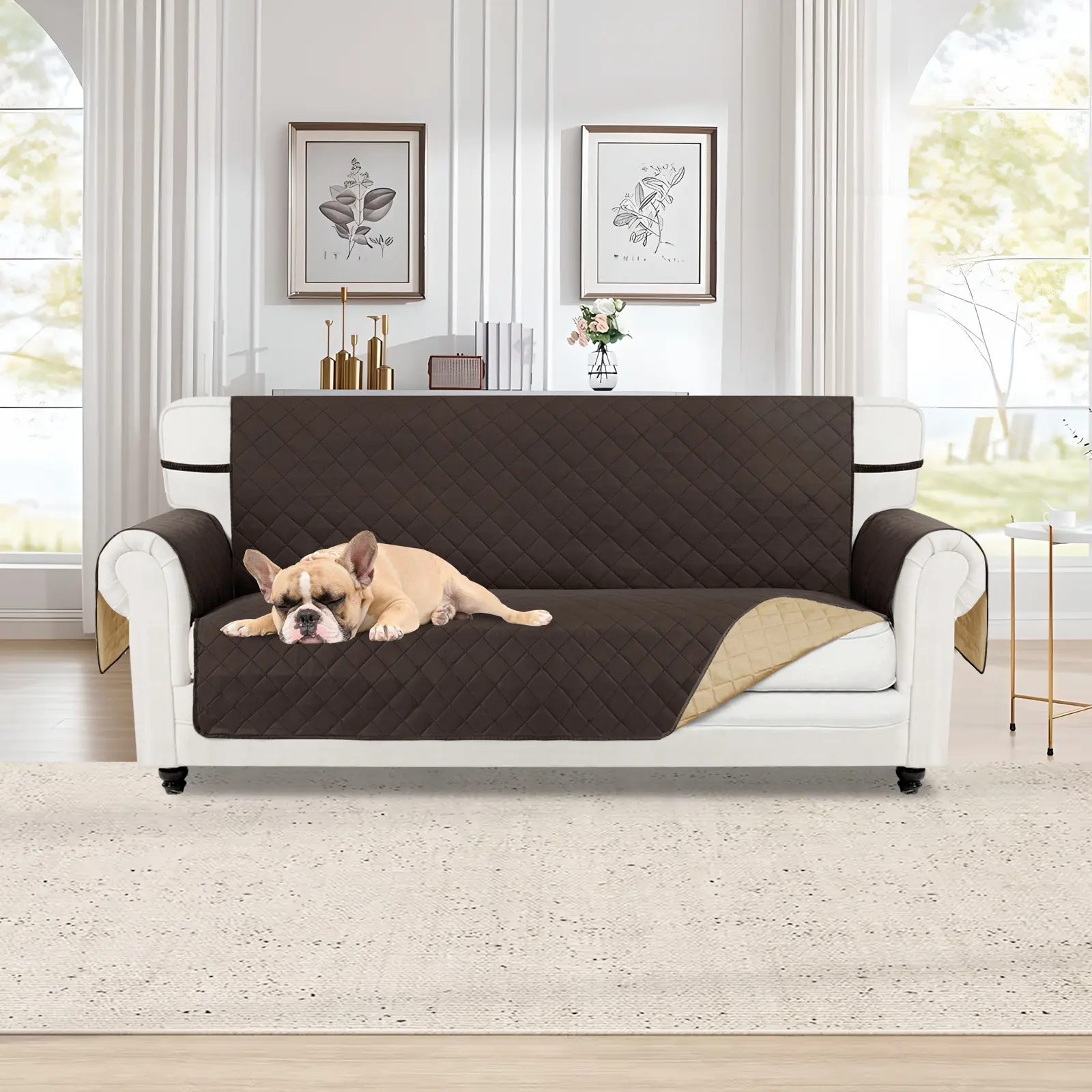  Reversible Couch Cover for sofa,Water Resistant Sofa Protector Slipcover for1/2/3/4 Seater with Foam Sticks Elastic Strapsfor Pet, Sofa Blanket, Livingroom,back toschool,dorm essentials,home decor,homeessentials