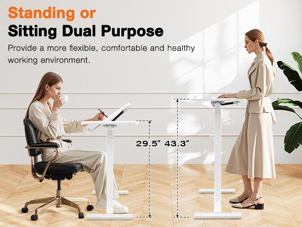 Overbed Bedside Table Adjustable with Wheels, Mobile Standing Stand Up Rolling Laptop PC Desks with Tilting Top Height Tray Side Computer Workstation Overbed Bedside Table Adjustable with Wheels, Mobile Standing Stand Up Rolling Laptop PC Desks with Tilting Top Height Tray Side Computer Workstation