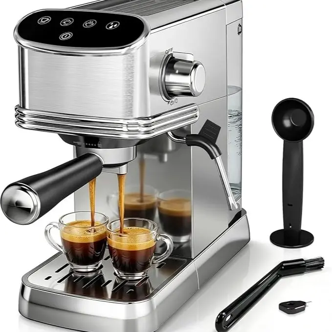 Commercial Espresso Machine 20 Bar, Compact Espresso Maker with Milk Frother Steam Wand, Expresso Coffee Machines with 45 OZ Removable Water Tank for Cappuccino, Latte, Home,summerwins,home essentials