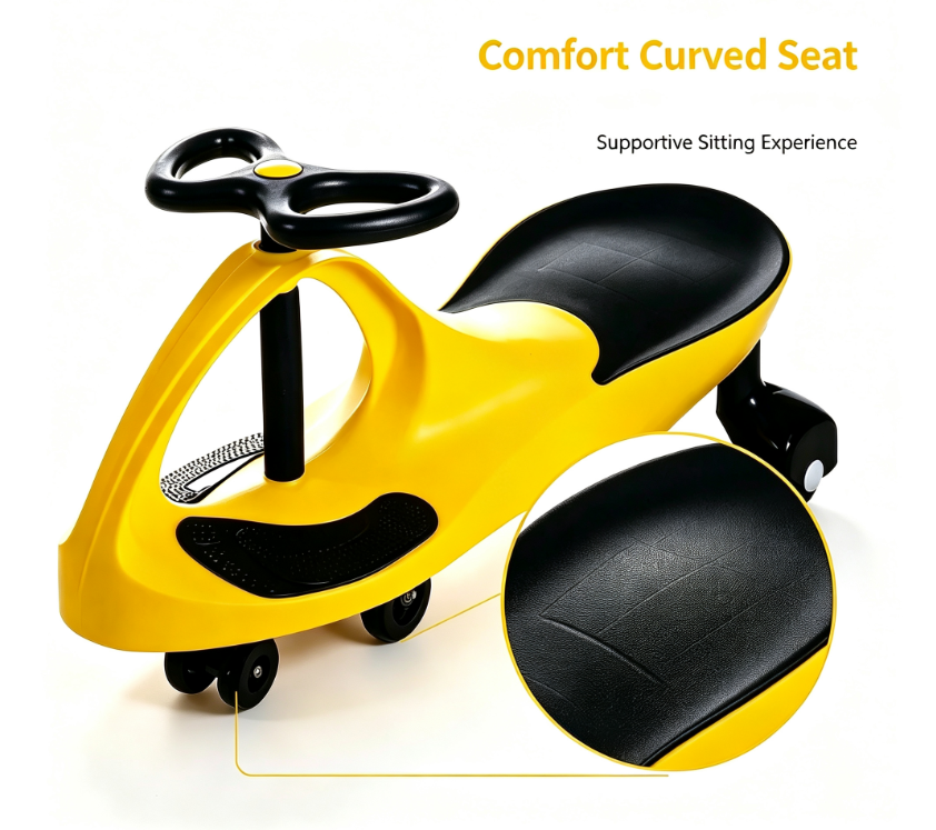 Wiggle Car for Kids, Swing Car Ride On Toy, 360° Spin Toddler Car, Push & Go Foot-to-Floor Ride-On Toy, Indoor & Outdoor Kids Toy, Birthday Gift