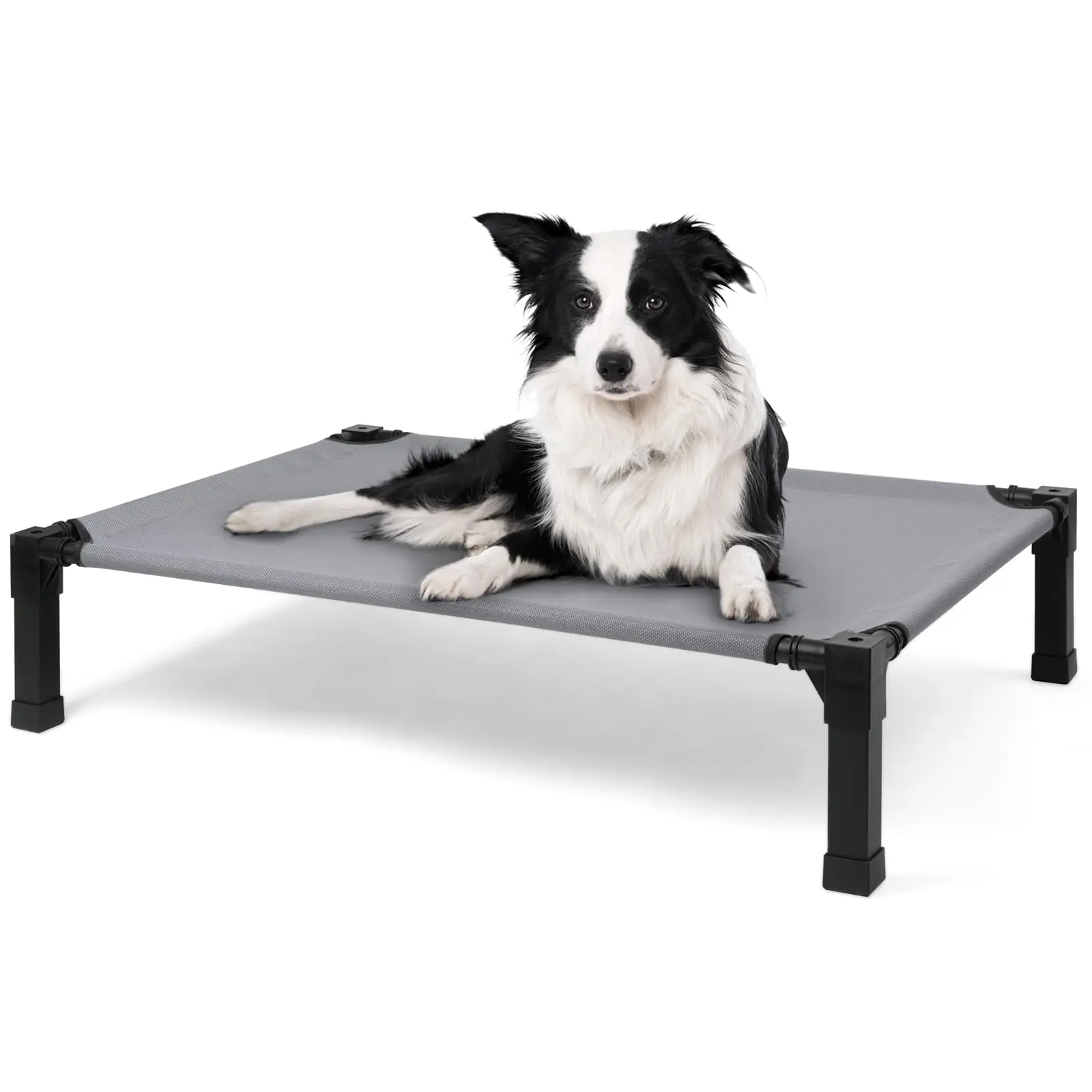 Premium Cooling Elevated Dog Bed, Portable Raised Cot with Metal Frame, Breathable Textilene Mesh, Detachable Washable Stain‑Resistant Surface, Easy Assembly for Indoor & Outdoor Use