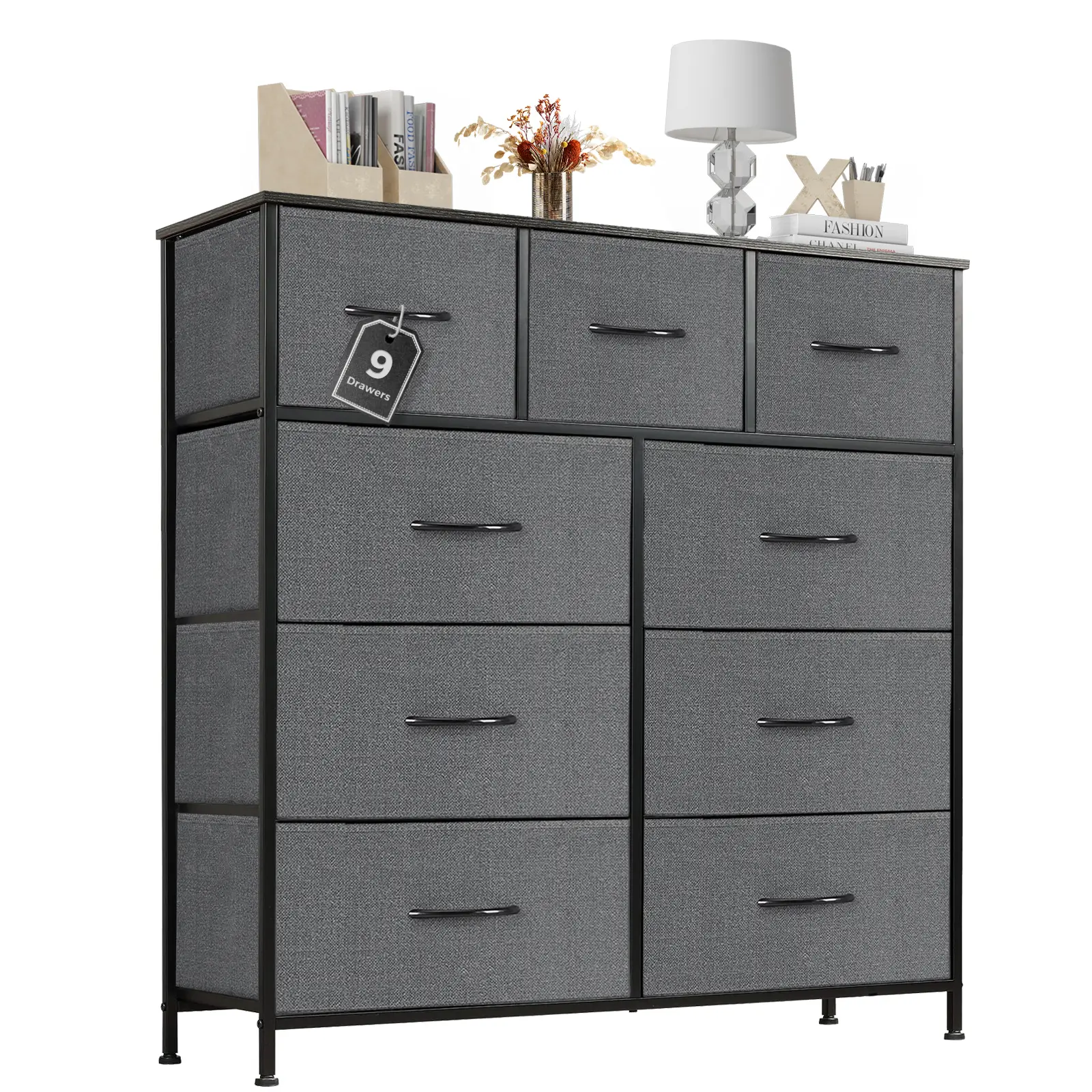 9 Drawers Dresser - Sturdy Fabric Storage Tower