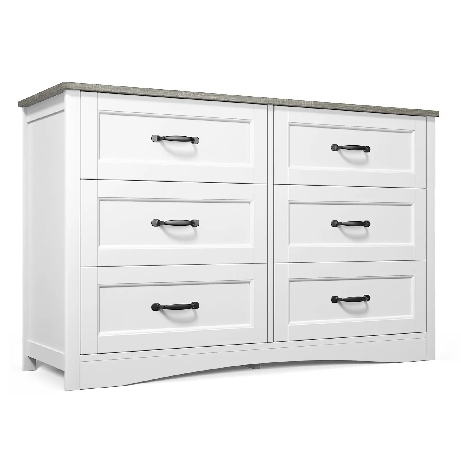 Gizoon 6 Drawer Dresser,Dresser for Bedroom with Mental Handle, White Dresser for Cloakroom, Hallway, Entryway Cupboard Apartment Furniture Organize Organizing,dorm essentials,home decor