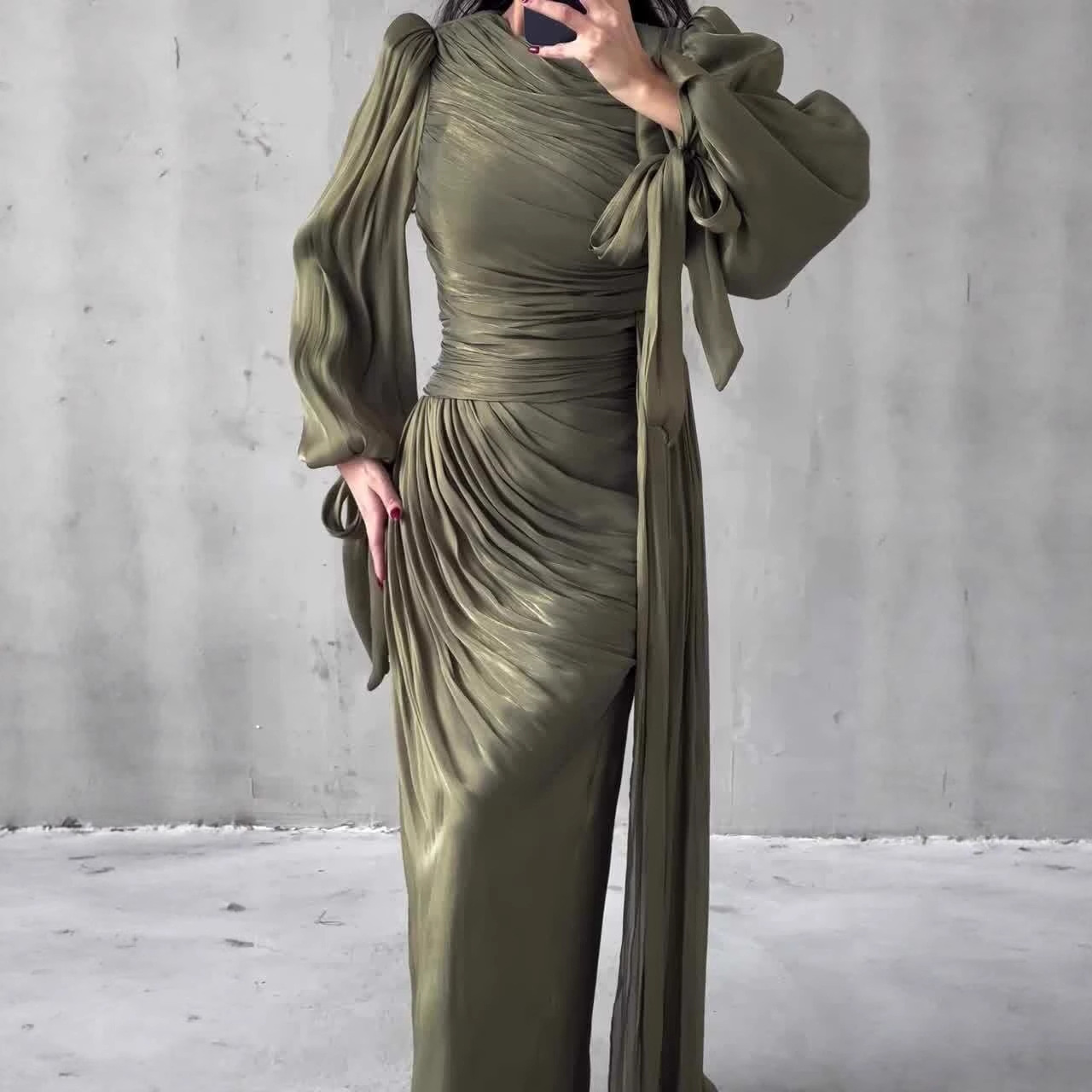 Elegant Draped Maxi Dress