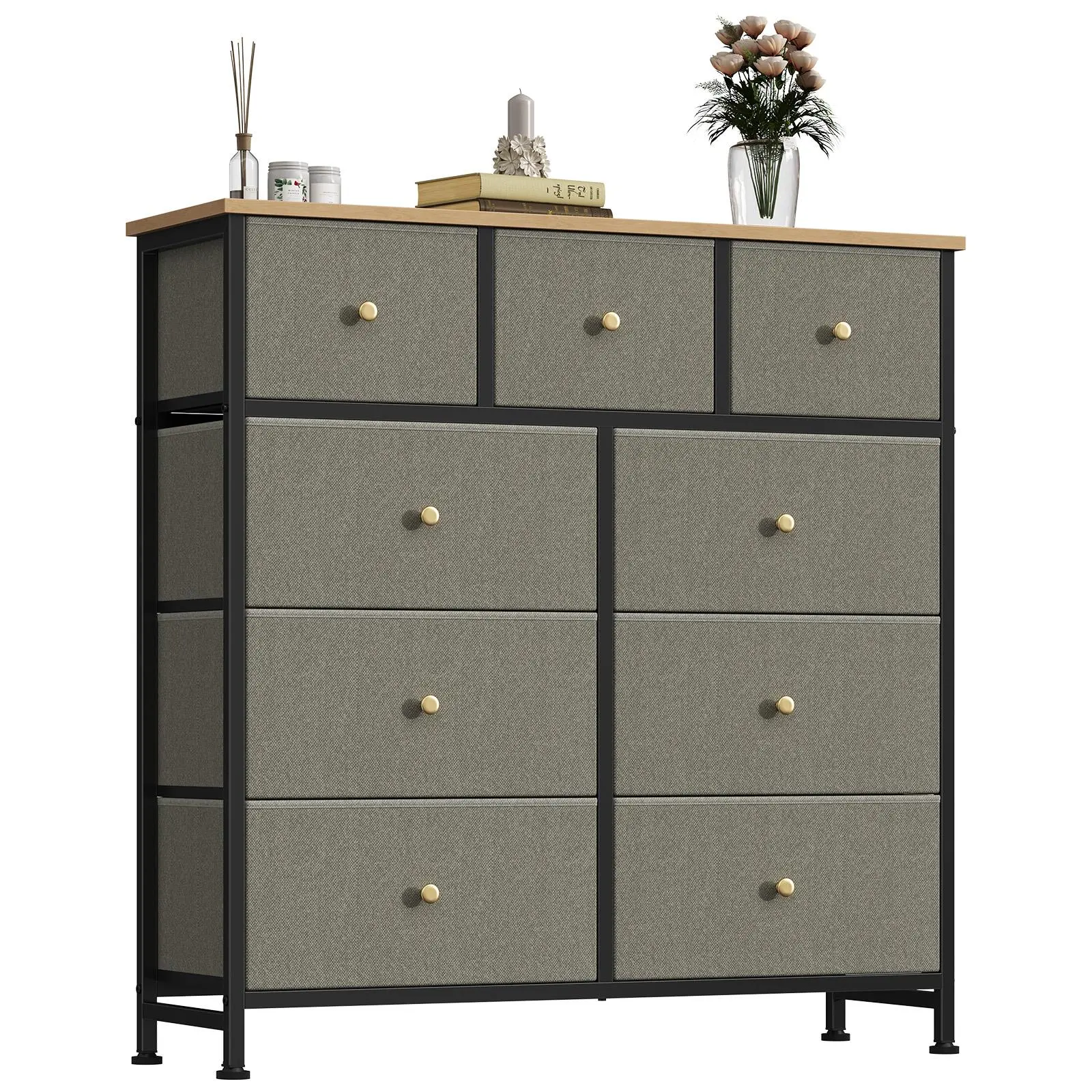 9 Drawers Dresser - Sturdy Fabric Storage Tower