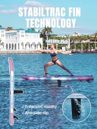 Niphean Outdoor 10' Inflatable Stand Up  Stability Paddleboard for Gliding Yoga with 33" Balance Wing & Complete Accessories Set for Adults & Youth, 3-Year Warranty