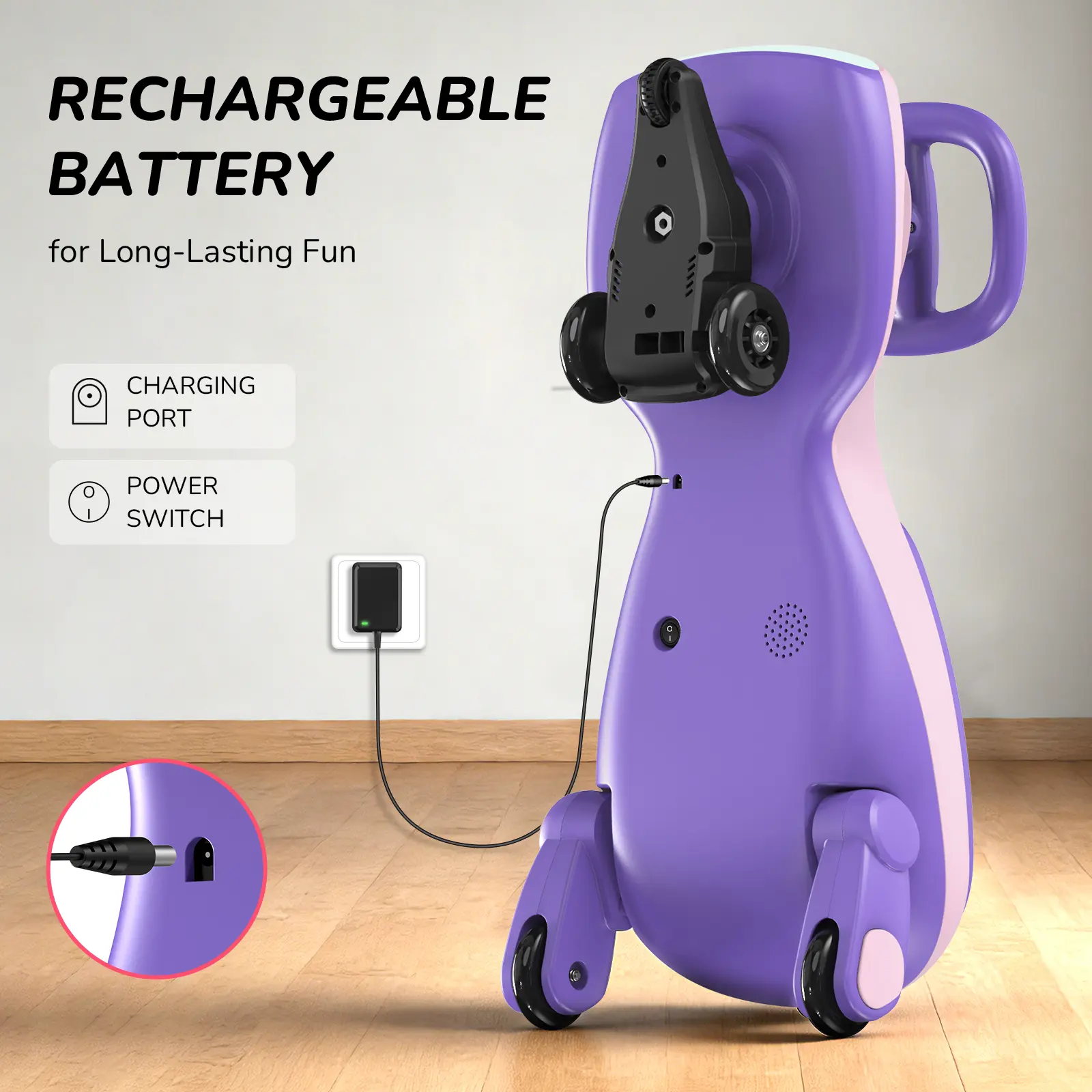 Umatoll Premium 12V Electric Wiggle Car with Digital Display Screen, Pedal & RGBIC LED Lights, Bluetooth Music Ride on Toys, Twist Car, Birthday Gifts， Adjustable Lighting Screen, #DealsForYouDays