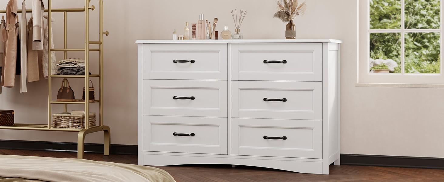 Gizoon 6 Drawer Dresser,Dresser for Bedroom with Mental Handle, White Dresser for Cloakroom, Hallway, Entryway Cupboard Apartment Furniture Organize Organizing,dorm essentials,home decor Gizoon 6 Drawer Dresser,Dresser for Bedroom with Mental Handle, White Dresser for Cloakroom, Hallway, Entryway Cupboard Apartment Furniture Organize Organizing,dorm essentials,home decor