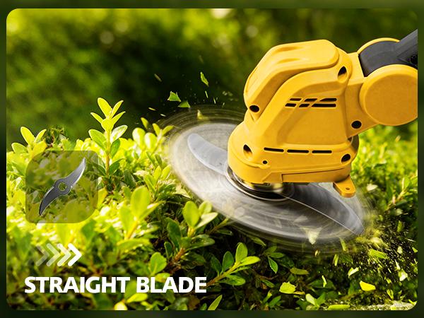 GEVEELIFE Bruchless Electric Weed Wacker String Trimmer,21V Cordless Weed Eater and Edger, 15'' Cutting Width with 2*5.0Ah Batteries Powered Brush Cutter, 4 in 1 Lawn Mower , Eco Friendly Grass Cutter,