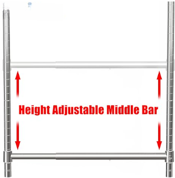 HULIABU Adjustable Double Hanging Closet Rod, Expandable Wardrobe Organizer, Space Saving Storage Rack, No Drill Clothes Hanger for Bedroom & Apartment
