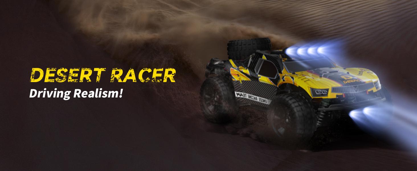DEERC 9201E 1:10 Large Offroad Remote Control Race Car for Boys, 48 km/h Fast Short Course 4x4 PVC-Free Electric Vehicle with Lights, 2 Lithium-Ion Rechargeable Batteries, Miniature RC Cars DEERC 9201E 1:10 Large Offroad Remote Control Race Car for Boys, 48 km/h Fast Short Course 4x4 PVC-Free Electric Vehicle with Lights, 2 Lithium-Ion Rechargeable Batteries, Miniature RC Cars