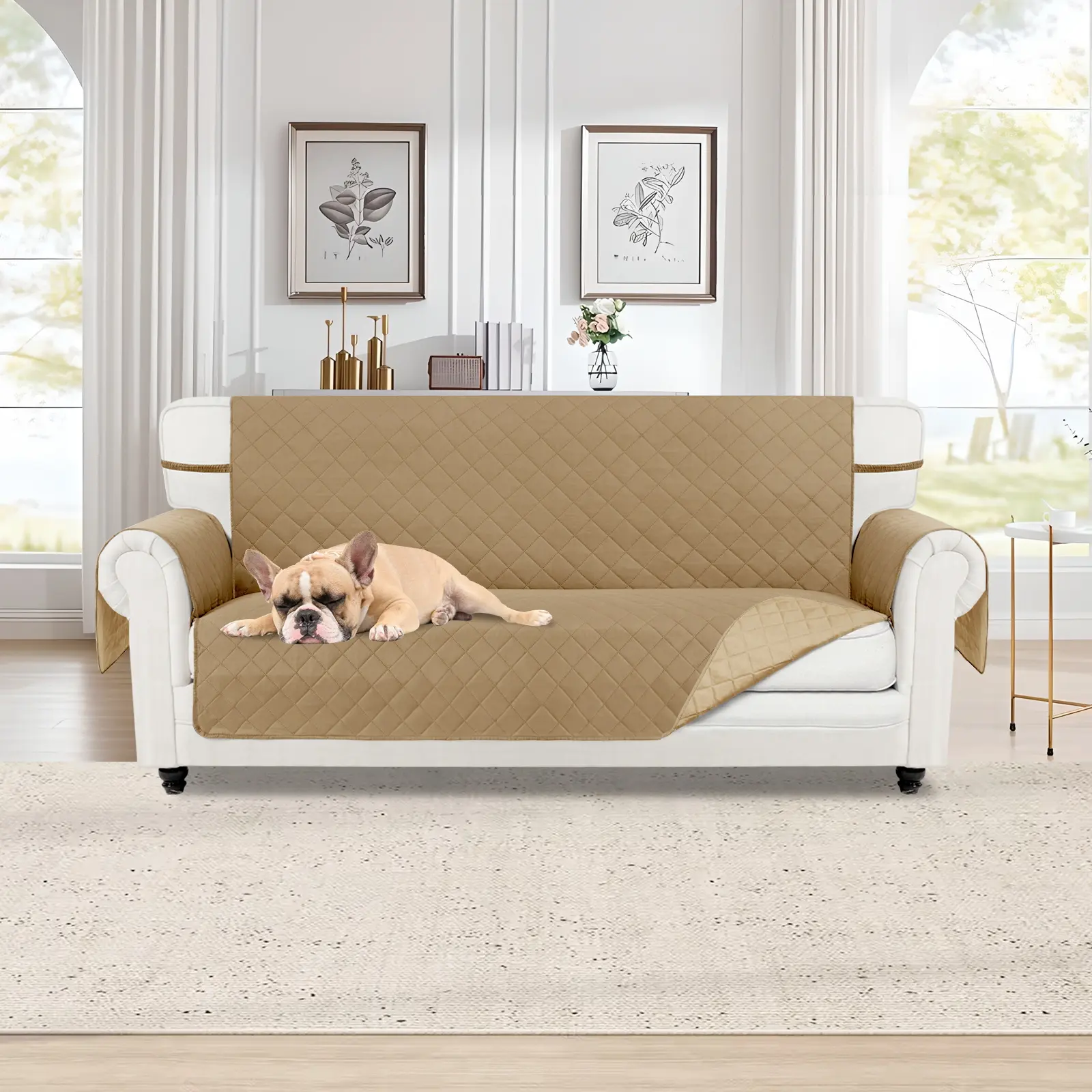  Reversible Couch Cover for sofa,Water Resistant Sofa Protector Slipcover for1/2/3/4 Seater with Foam Sticks Elastic Strapsfor Pet, Sofa Blanket, Livingroom,back toschool,dorm essentials,home decor,homeessentials