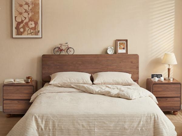 Giratree Small Night Stand with 2 Drawers, Mid Century Modern Nightstands with Solid Wood Legs, 2 Drawer Dresser Curved Profile Design End Table Side Table for Small Space, Dorm, Bedroom