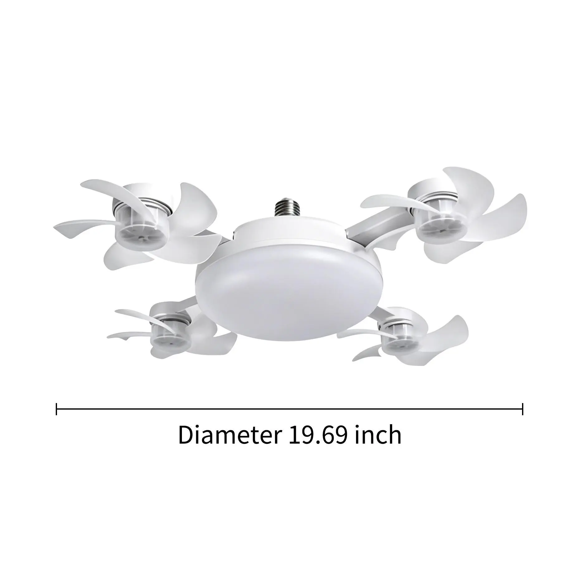 2026 New E27 Socket Ceiling Fan Light - 2-in-1 Silent LED Fan with Remote Control, Energy-Saving Cooling & Lighting Combo for Home Bedroom summervibes tiktokshopbacktoschool,back to school,back to school haul,gift