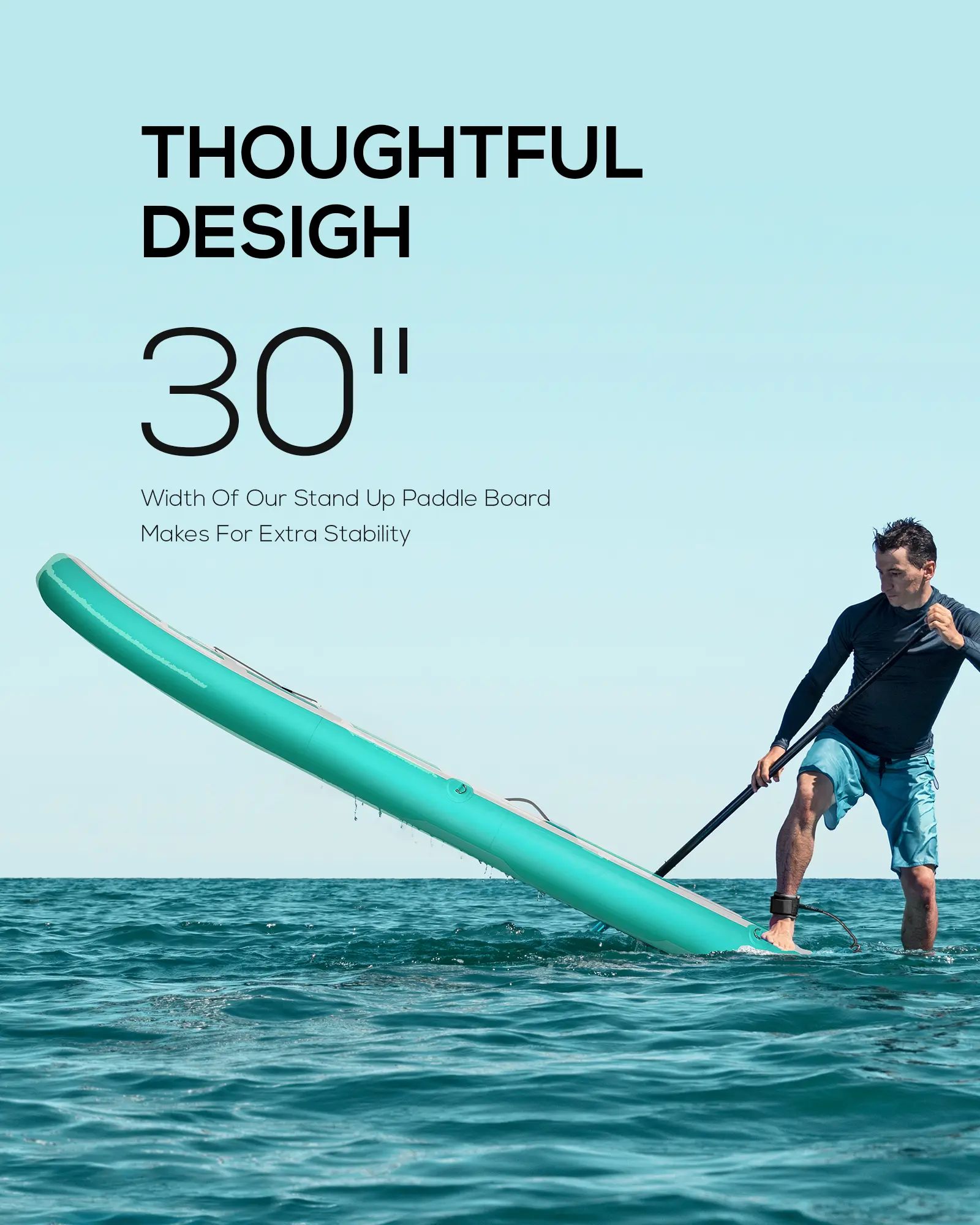 Inflatable Paddle Board Paddleboard Inflatable Stand Up Paddle Board SUP Board with Premium Full Accessories 120"x30"x6" for Youth & Adults Have Fun in Oceans, River and Lakes