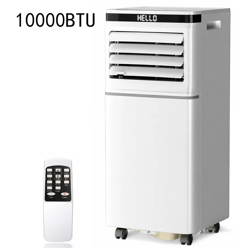 Portable AC - 4-IN-1 Quiet System with Cooling Fan, Dehumidifier, Remote Control, Sleep Mode, 24H Timer, 62°F~86°F, 13.4x11.8x27in for AC Cooling Fan Bedroom, Up to 450 Sq. Ft