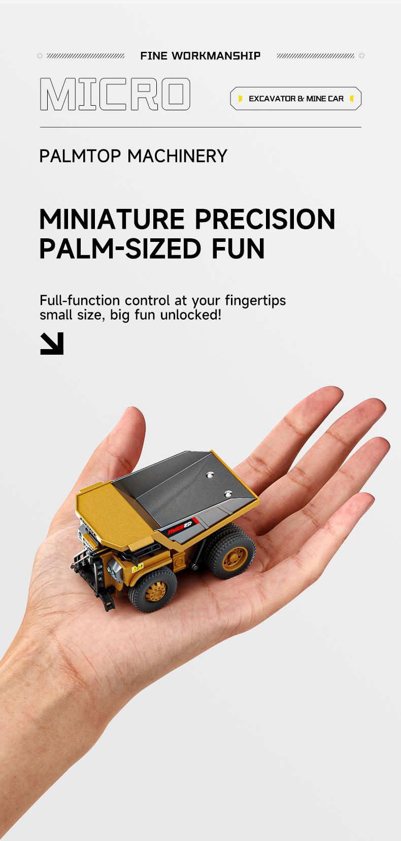 BRRRRT 1/64 RC Forklift Toy Remote Control Excavator RC Dump Truck RC Bulldozer for Adults Kids Boys and Girls RC Construction Vehicles