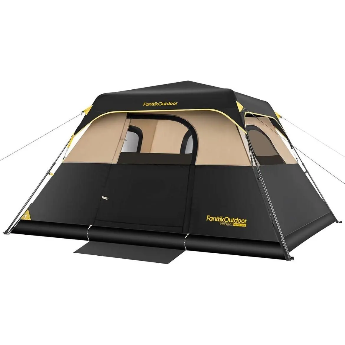 Fanttikoutdoor Zeta C6 Person Instant Cabin Tent/Alpha C4 Ultra 4 Person Pop Up Instant Cabin Tent Setup in 60 Seconds with Rainfly & Windproof Portable with Carry Bag for Family Camping & Hiking,SummerWins, Father's Day Gifts, Tents For Camping summerwin
