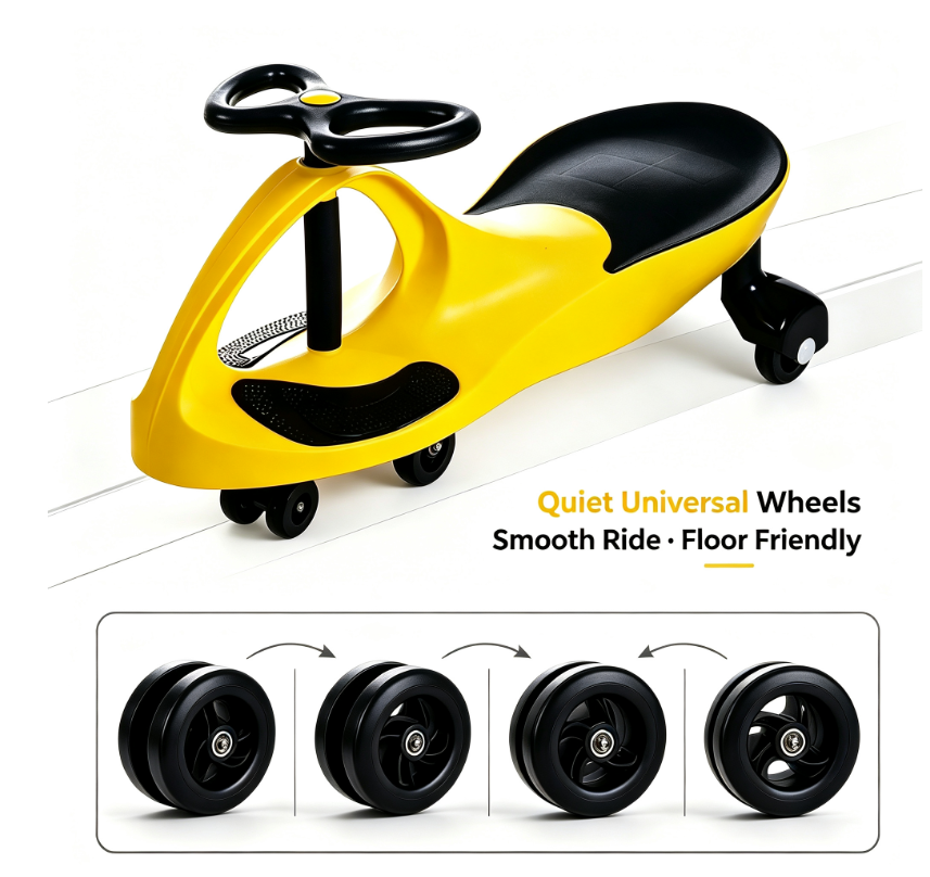 Wiggle Car for Kids, Swing Car Ride On Toy, 360° Spin Toddler Car, Push & Go Foot-to-Floor Ride-On Toy, Indoor & Outdoor Kids Toy, Birthday Gift