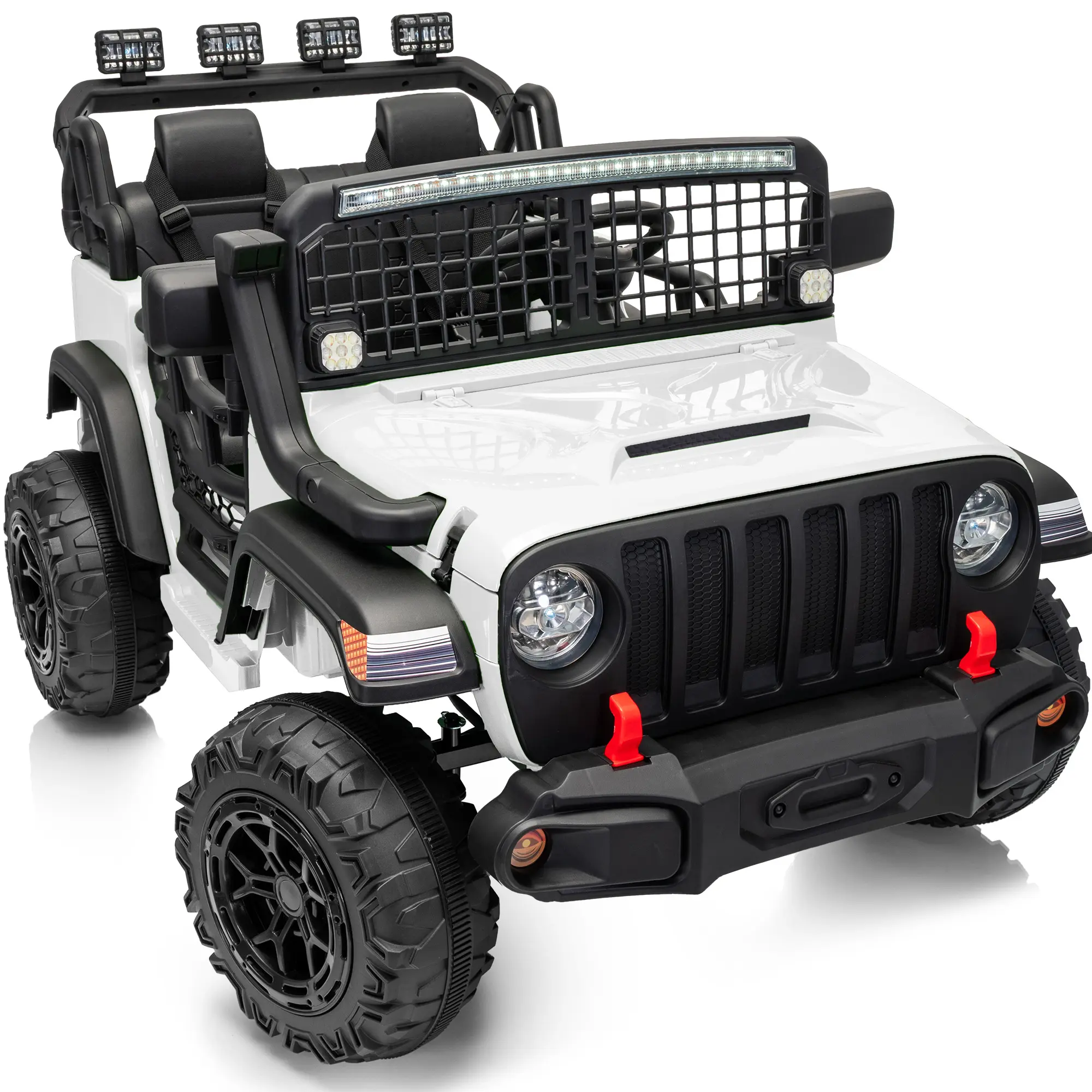 Outfunny 24V Kids Ride on Truck, 4WD/2WD 2 Seater Electric Ride on Toys Car for Big Kids w/ Remote, 4x200W Motor